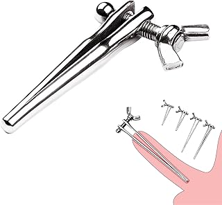 Stainless Steel Urethral Sounds Dilators with Adjustable Screw Hollow Adult Sex Toys - Catheters & Sound Penis Plug Sounding Rods BDSM Prostate Massage for Male Exercise (6mm,Short)