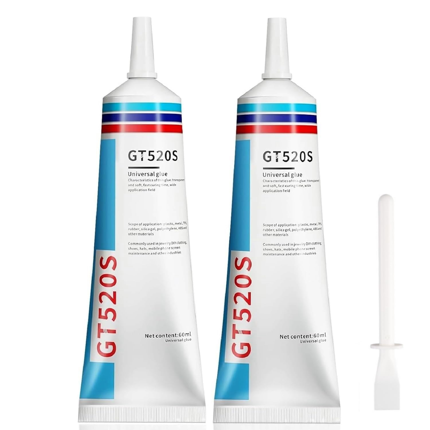 Pegamento Para Tela Líquido - 2 Tubos 60ml, Lavable, Transparente, Para Reparaciones