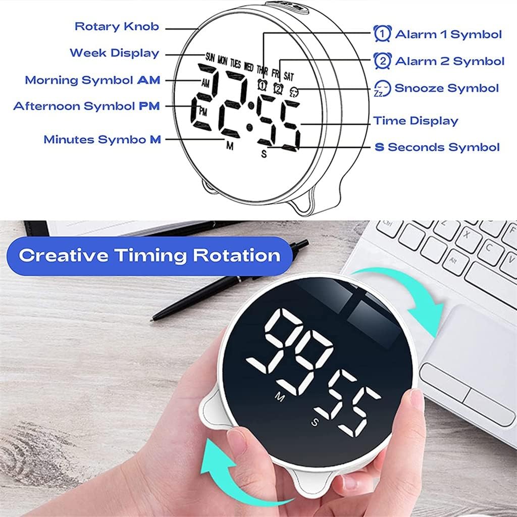 しの^ - ^ XHUANFN 導いたデジタルキッチンタイマーとアラームを表示します USB