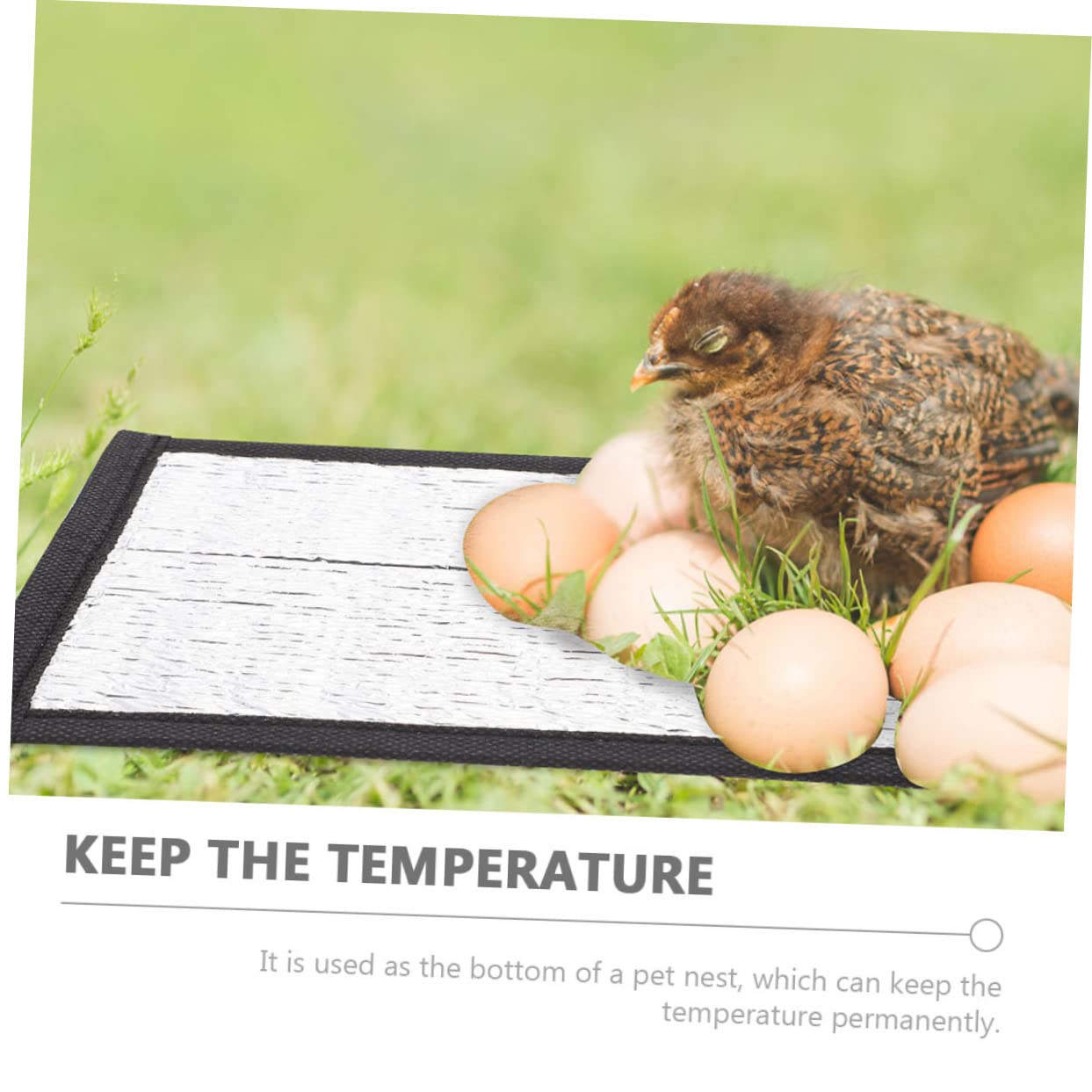 DOITOOL 2sets Large Lizard Tank Heating Pad Electric Reptile Heating Pad Reflective Film for Pet Warmth 4pcs*2