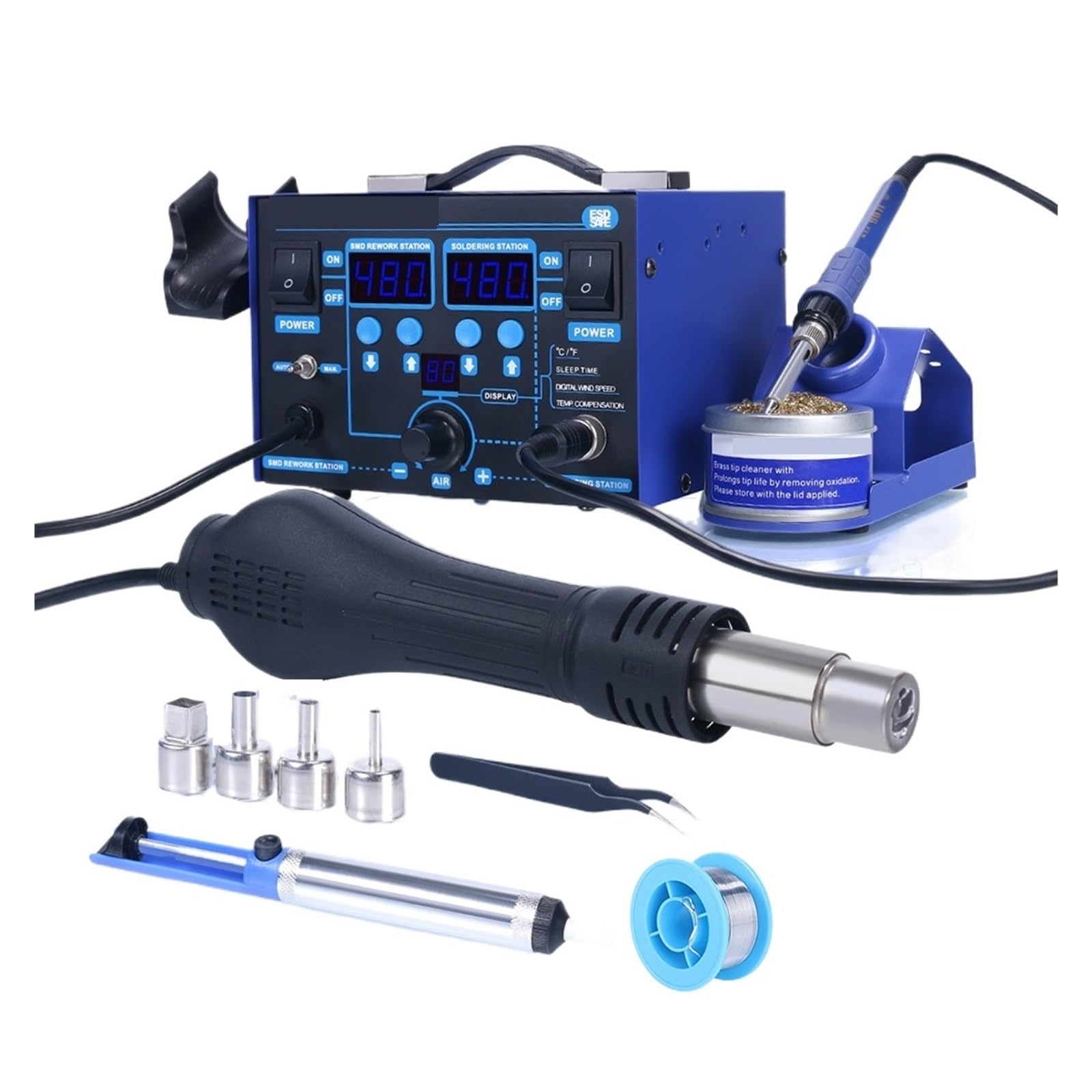 Estación de retrabajo BGA para reparar microelectrónica SMD con temperatura regulable
