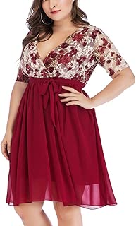 Plus Size Dress, AgrinTol Women Sexy V-Neck Floral Maxi Evening Party Boho Beach Dress - coolthings.us