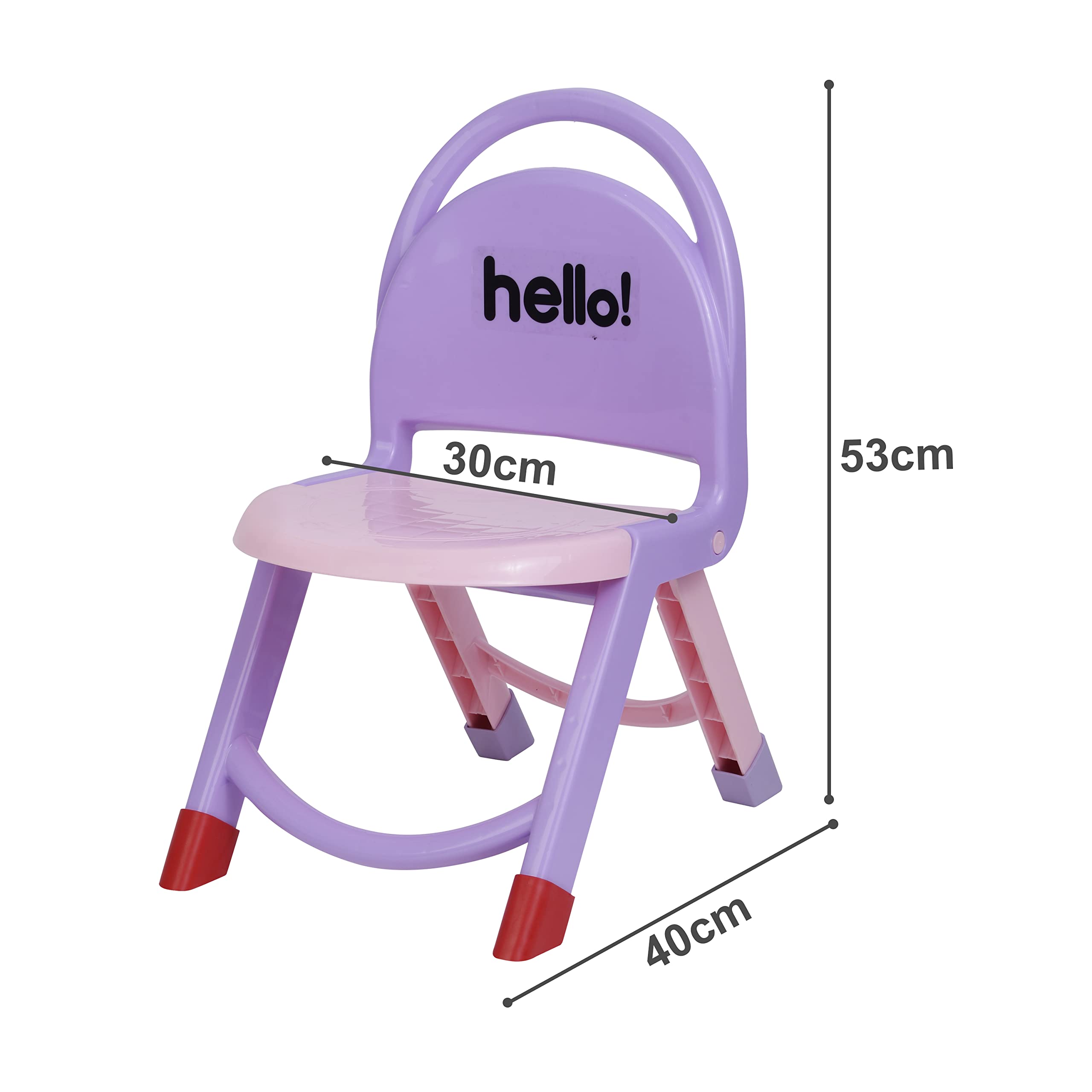 Zerya Sturdy Kids Foldable Chair with Back Support Strong and Durable Plastic Chair for Kids (Pink) 2