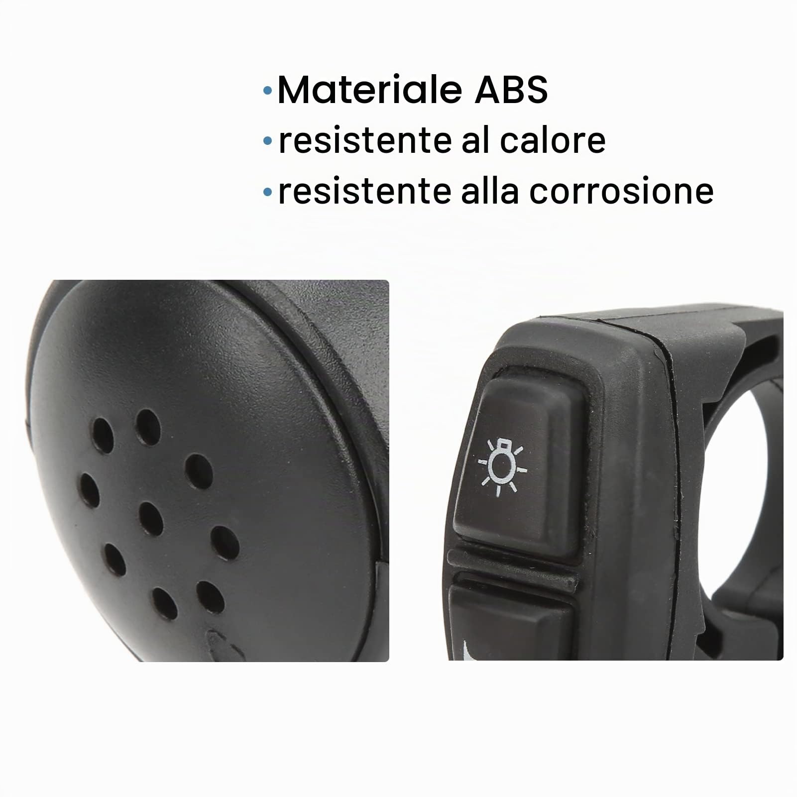 Fari per biciclette elettriche Kit luci posteriori Doppio interruttore Avvisatore acustico per bicicletta Set per biciclette