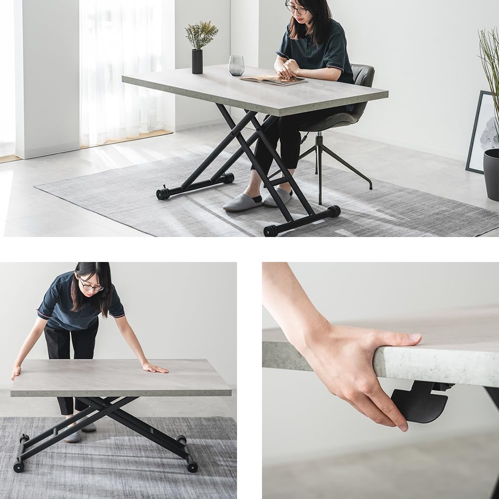 Amazon｜武田コーポレーション テーブル・昇降式・折りたたみ・ガス圧