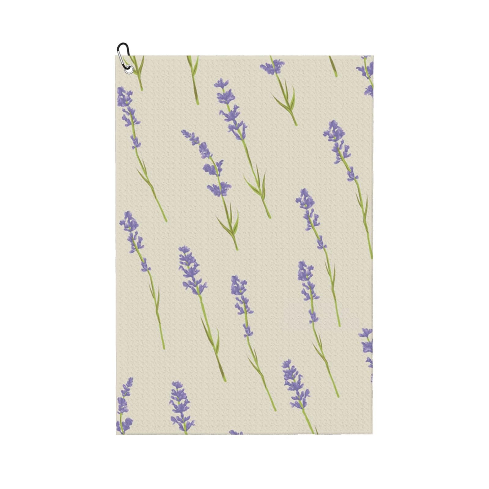 Hnnkloy Lavender Small, 16x24 in Portable Waffle Golf Towels with Carabiner Clip for Golf Bag