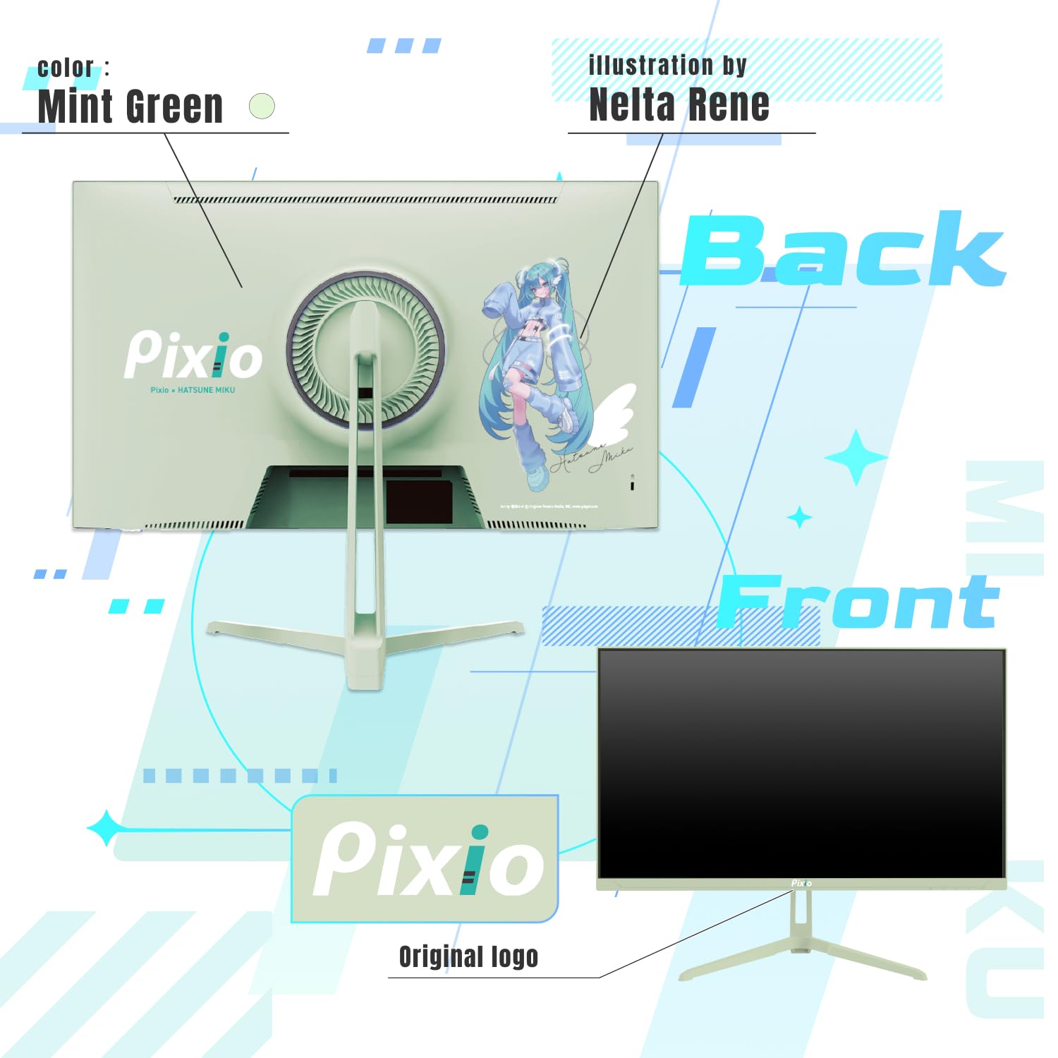 Amazon.co.jp: Pixio ゲーミングモニター 初音ミク コラボモデル 27