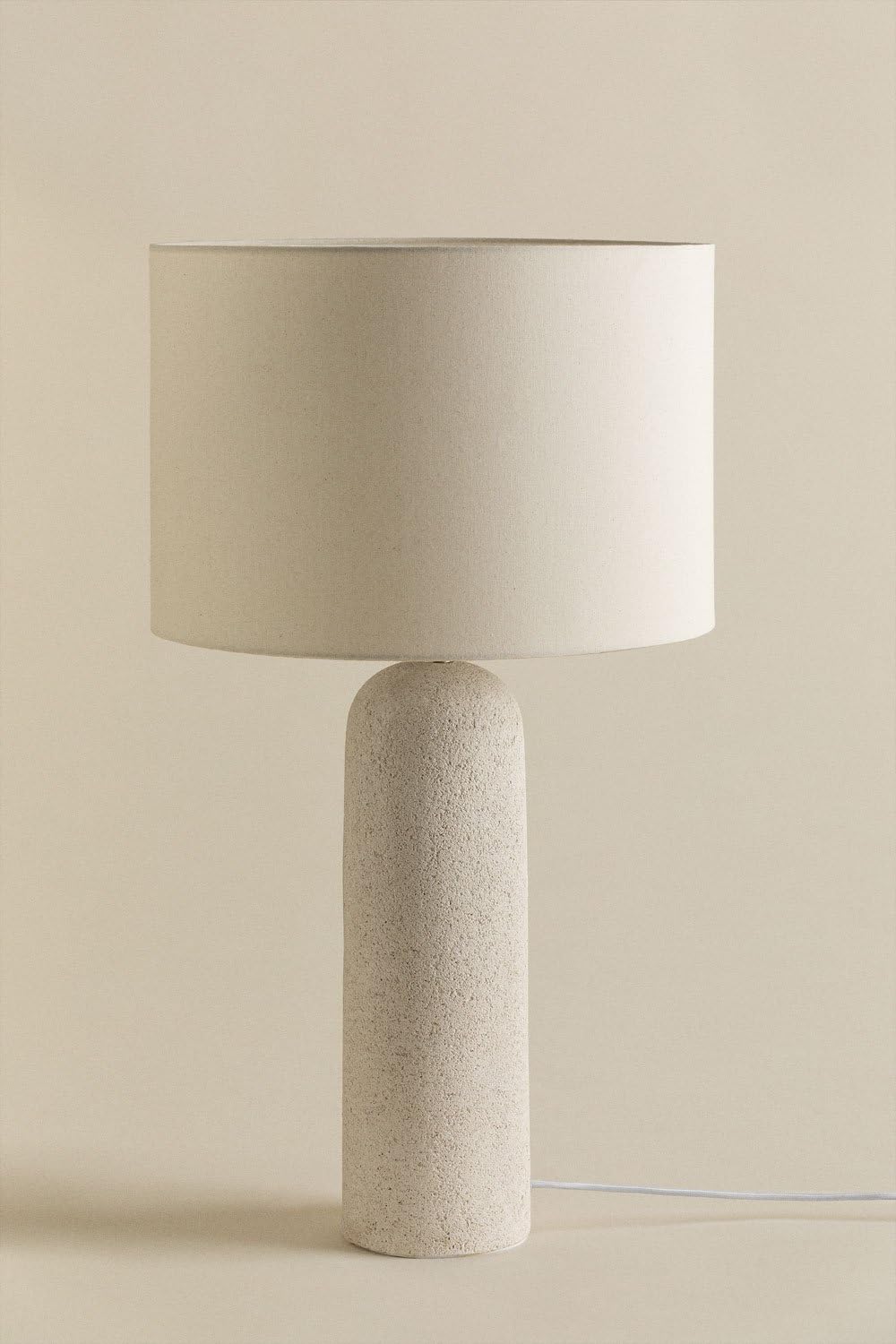 SKLUM Lampe de Table Otile en Lin et Fibre de Verre