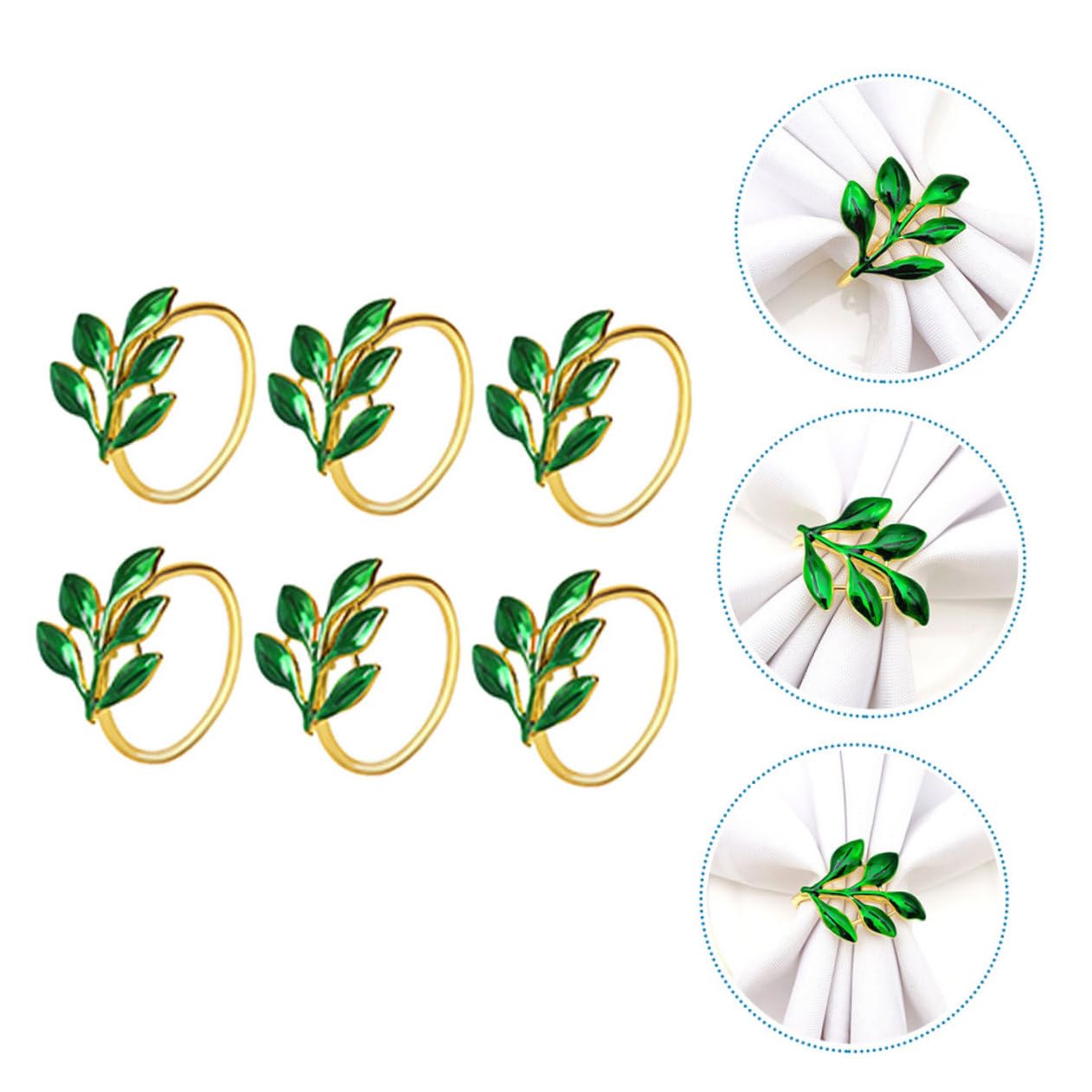 Alipis 5 Sätze Serviettenschnallen Aus Metall Im Blattdesign Tischdekoration Für Hochzeit Weihnachten Und Besondere Anlässe Geeignet Für Servietten 6 Stück * 5