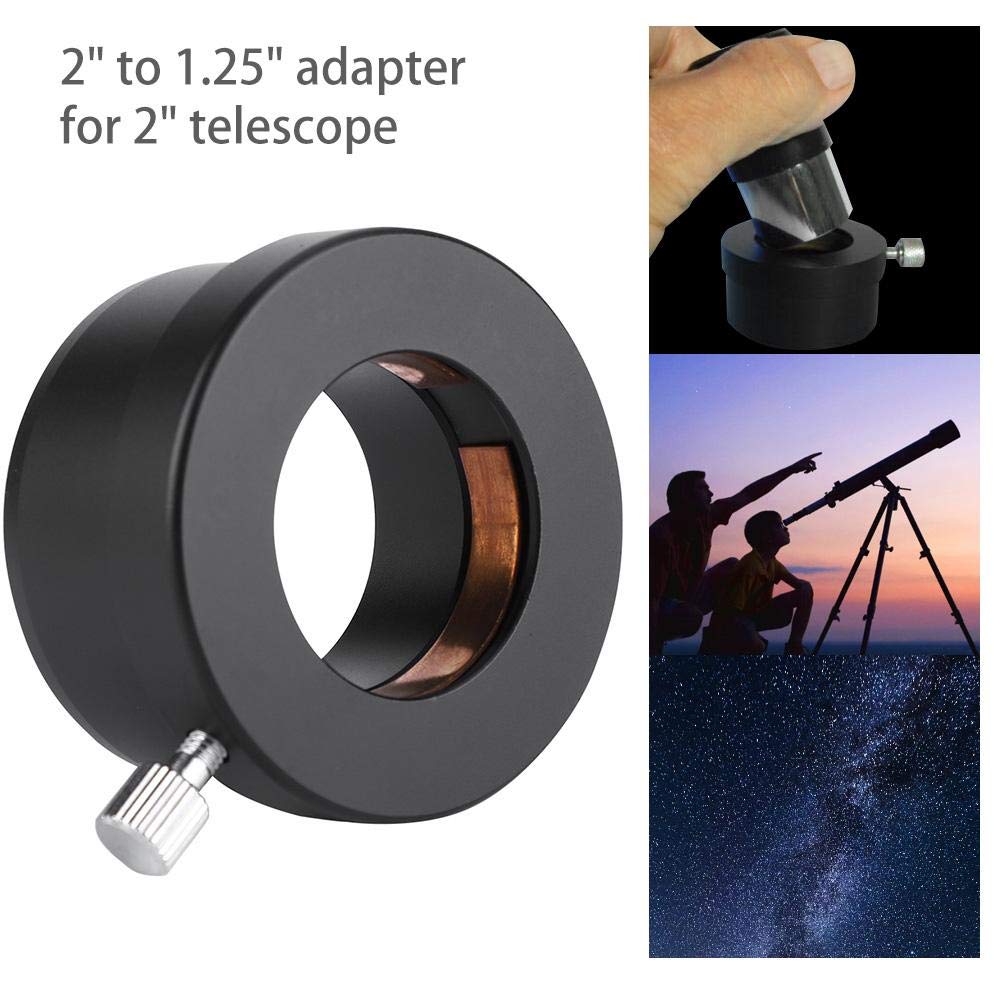 Adaptateur d'oculaire de télescope de 2 Pouces à 1,25 Pouce, Accessoire d'adaptateur de Montage d'oculaire en métal pour télescope astronomique