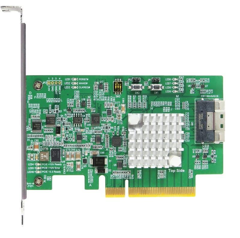 Micro SATA Cables PCIe x8 con ReTimer a SlimSAS 8i Sff-8654 AIC PCIe 4.0