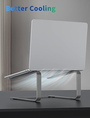 Miniatura 5 de SOUNDANCE Soporte para computadora portátil para escritorio, elevador de computadora de metal, soporte de PC resistente y estable, elevador