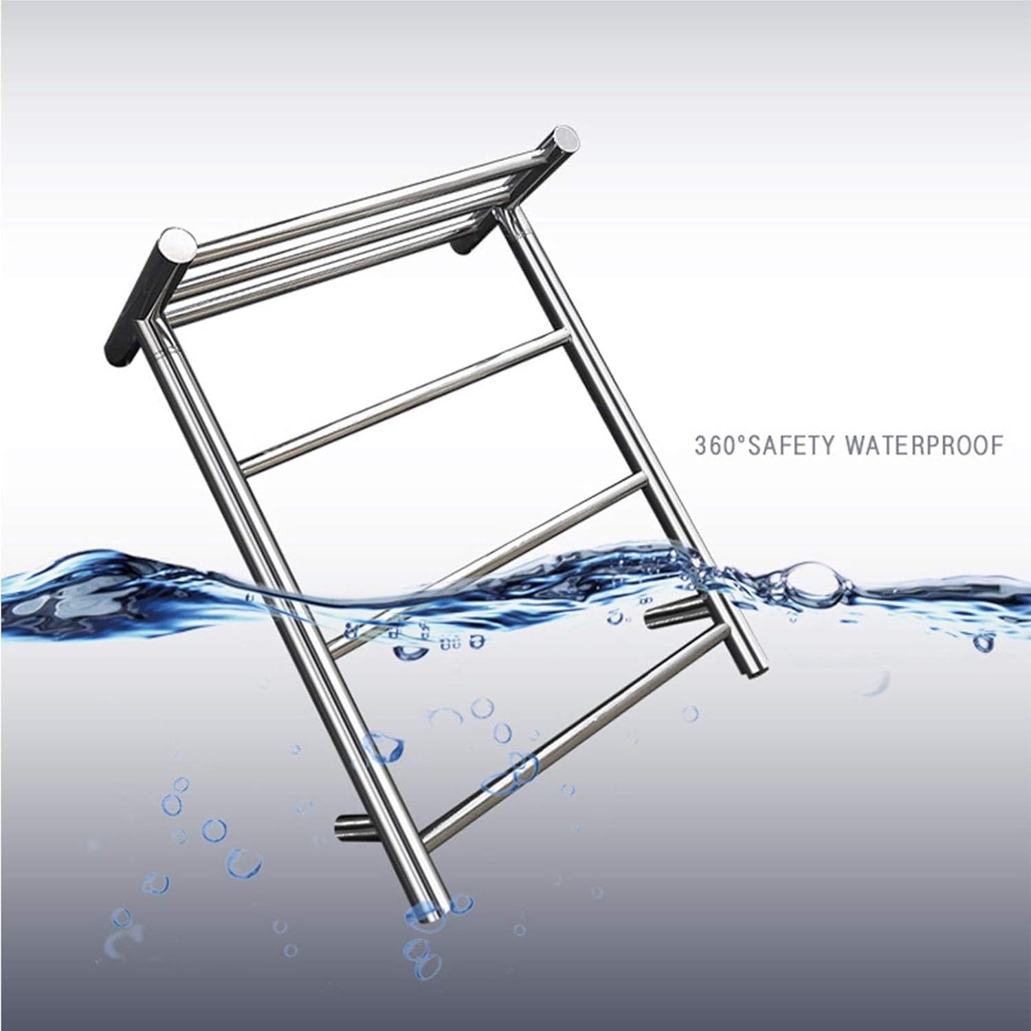 Towel Warmer Drying Rack, Electric 304 Stainless Steel Heated Towel with Shelf, Wall-Mounted Rail, Bathroom Accessories