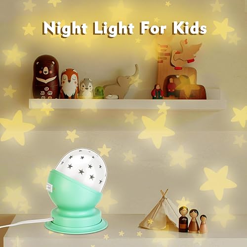 Miniatura 4 de Luz nocturna de estrellas para niños y niñas, luz nocturna estrellada, proyector de luz nocturna estrellada, enchufe con temporizador, 1 paquete,