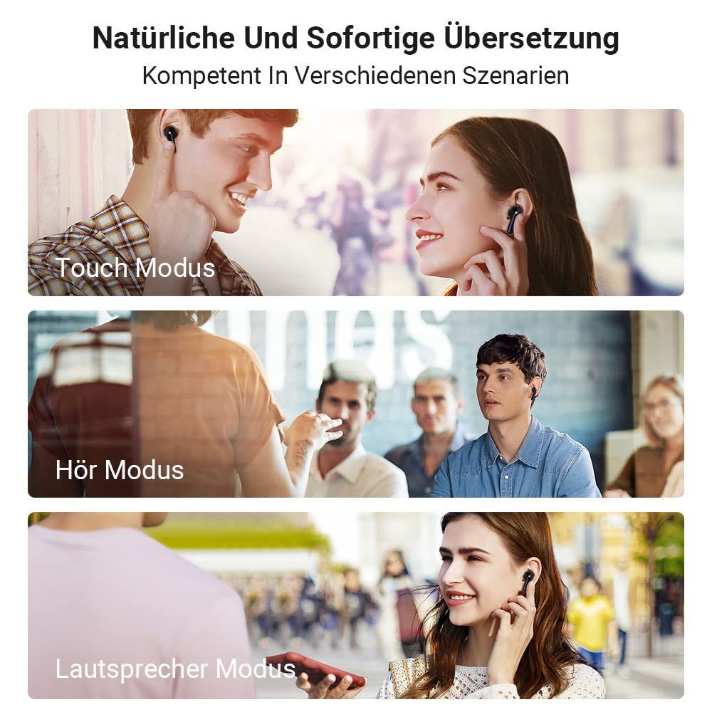 Timekettle M3 Übersetzungsgerät Zwei-Wege-Übersetzer-Kopfhörer 40 Sprachen 93 Dialekte Online Offline iOS Android