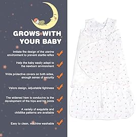 Ftikvo Swaddle-Blanket Baby Girl & Boy Swaddles Newborn Infant Transition 100% Cotton Wrap Blankets, 3-Way Adjustable Wearable Blanket, TOG 1.0 (Love, Small, 0-3 Month)