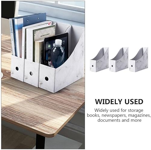 Miniatura 8 de NUOBESTY 1 juego de carpetas de caja estante de libro estantería de escritorio estante de archivos organizador de escritorio organizador de