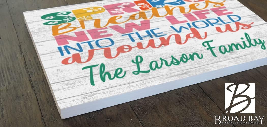 Spring Decor Custom Family Name Sign for Home, Birthday, Anniversary, Wedding, Couples Gift Idea
