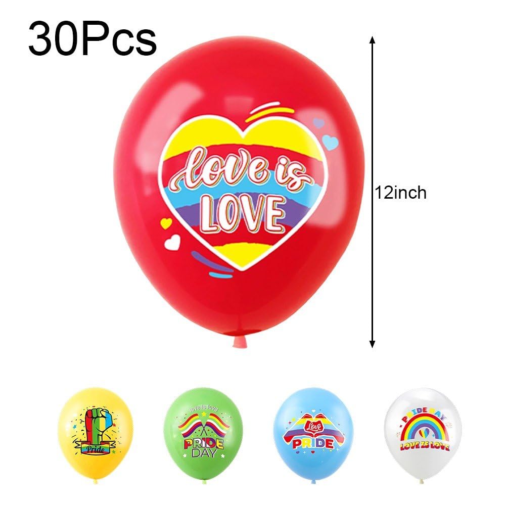 30 LGBT Gay Pride Pride Rainbow Day, LGBTQ Gay Pride Party Decorations And Accessories