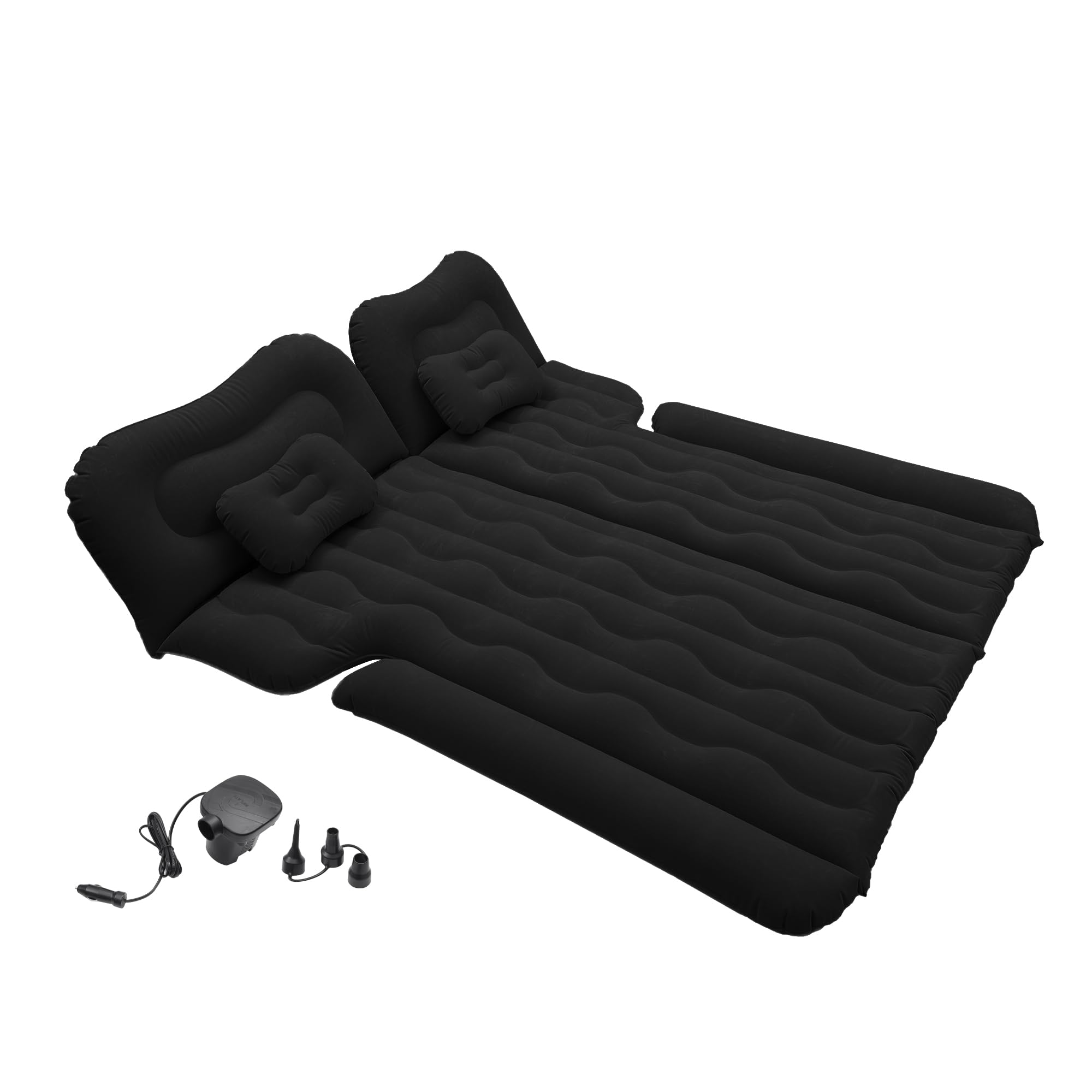 A ABSOPRO Inflatable Car Air Mattress Back Seat Bed 76" L 58" W Black