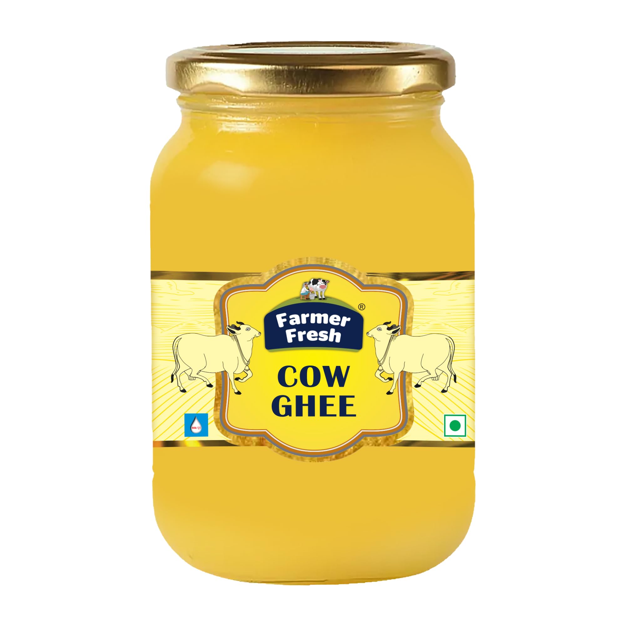 Farmer Fresh 1L Glass Jar of 100% Pure & Natural Desi Ghee | Highly Nutritious | Easy Digestion | Traditional Rich Flavor for Cooking & Ayurvedic Benefits (B09HH1GRXG) Amazon Price History, Amazon Price Tracker
