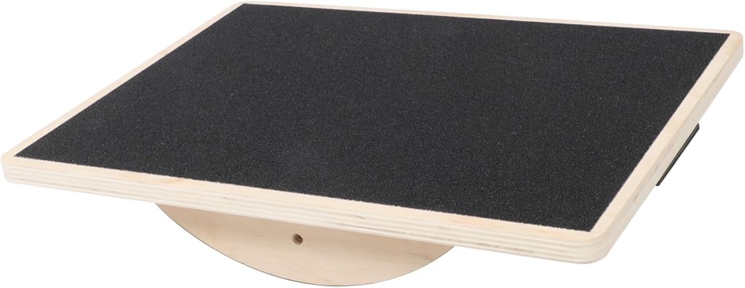 Mikinona Solid Wood Rectangular Balance Board for Adults Non-slip Yoga Training Wobble Board Lightweight Wooden Exercise Beam for Home Workouts and Stability Enhancement
