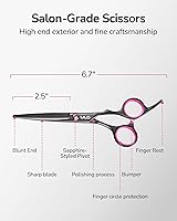 Vista 36 de ULG Tijeras de corte de pelo, tijeras de barbería profesional, tijeras de peluquería, tijeras, navajas para el adelgazamiento del cabello, tijeras