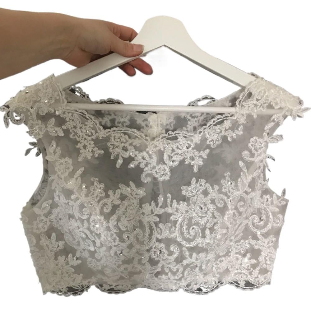 ruthyuexin Appliques Sleeveless Wedding Bolero for Wedding Party Prom Crystal Beaded Bride Jacket Bolero Shrug