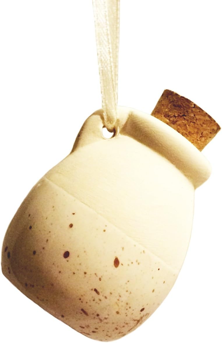 CHICKADEE WHITE Aromatherapy Essential Oil Fragrance Small Ceramic Jar Clay Pot Diffuser