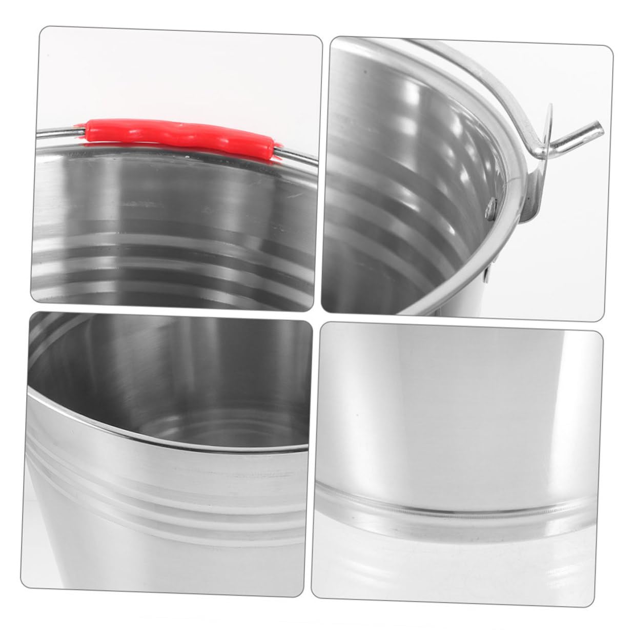 Multifunktionaler Futter Wassereimer mit Edelstahlgriff für Pferde Tragbarer Pferdebehälter für Fohlenfütterung Stall und Pferdepflege Rostfreier Futtereimer für Pferdezubehör