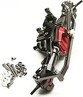 Vista 3 de CNC Aluminum Front & Rear Axle Set for 1/10 SCX10 RC Crawler Axial Heavy Duty Version (Titanium)