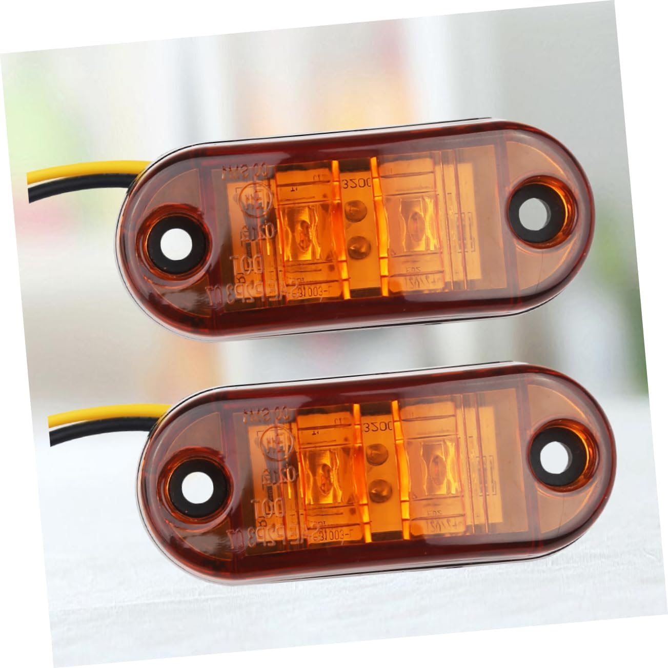 2pcs Led Trailer Lights Dual Color High Brightness Rear Signal Indicator for Trucks and Running Lamp Yellow Energy Efficient and Design