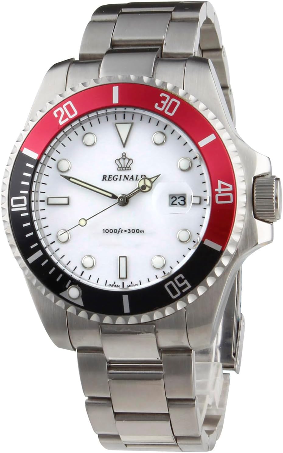 Reginald Men Watch Rotatable Bezel Waterproof Sapphire Stainless Steel Date Quartz Black Watches