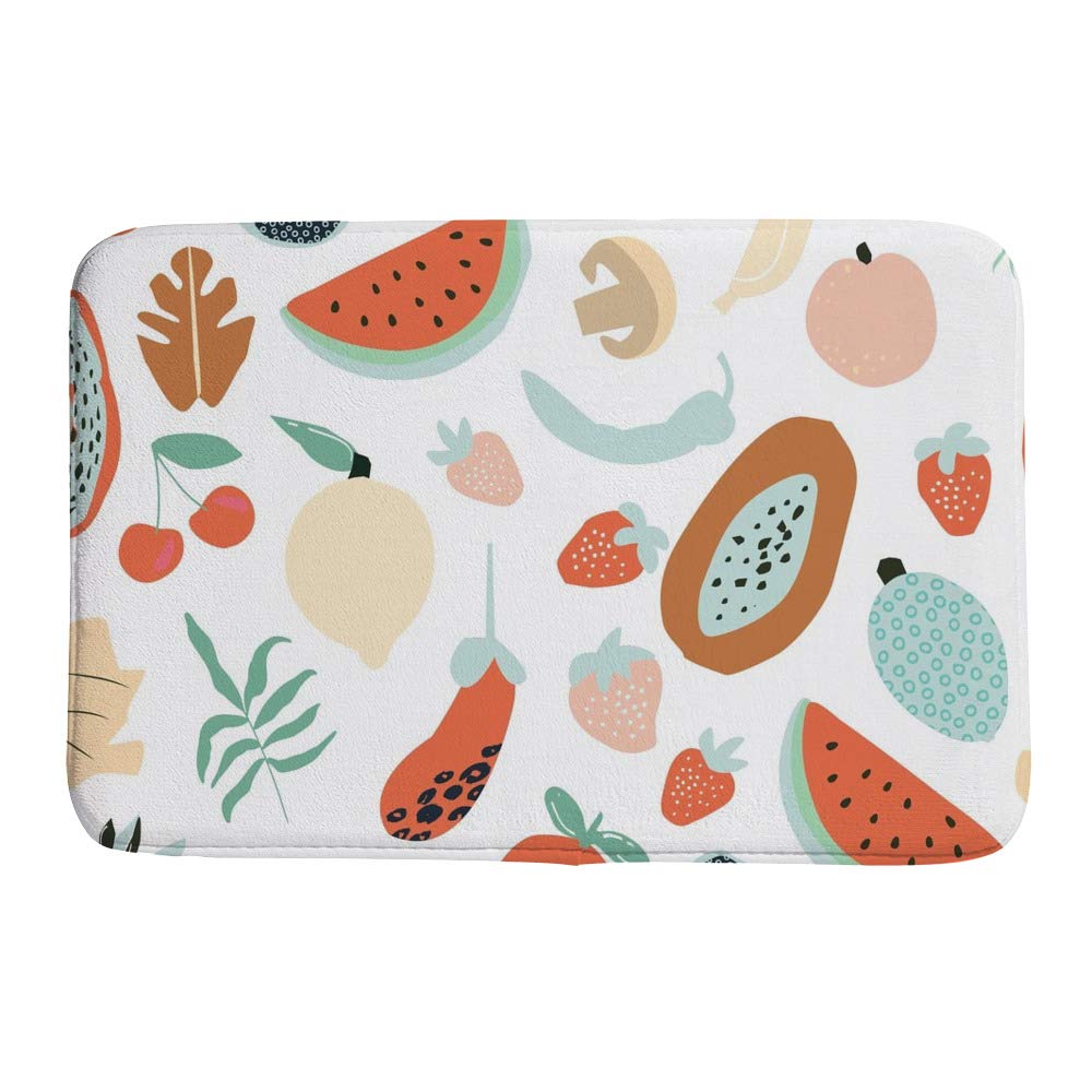 Tapis de bain douche antidérapant en velours corail absorbant pour sols humides