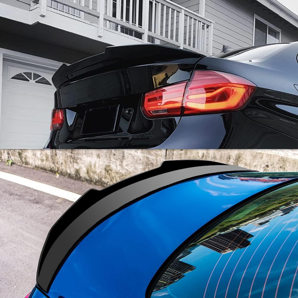 Trunk Spoiler Wing Compatible with 2014-2021 BMW 2-Series F22 Coupe F87 M2 Spoiler (DN-Type), Gloss Black Finish