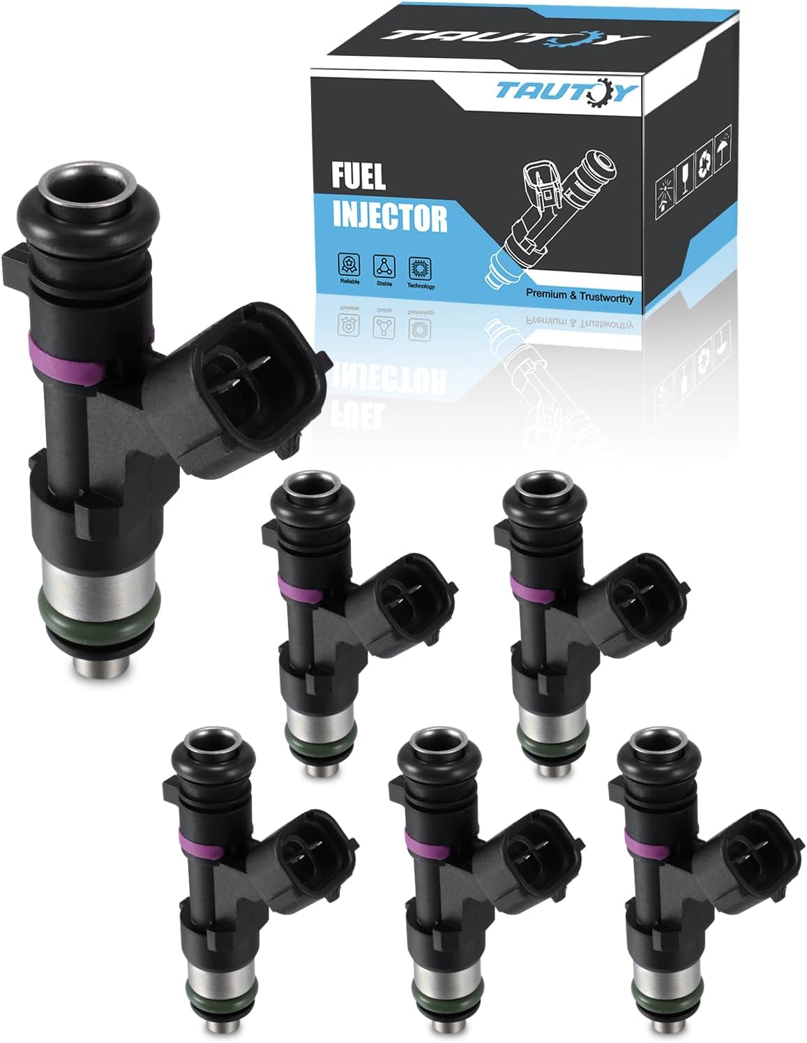 FJ750 Fuel Injectors 6PCS (4.0L 5.6L) For Nissan Armada 2006-2014,NV1500 NV2500 NV3500 2012-2019,Pathfinder 2005-2012,Titan 2004-2012,For Suzuki Equator 2009-2012,0280158007 166007S000