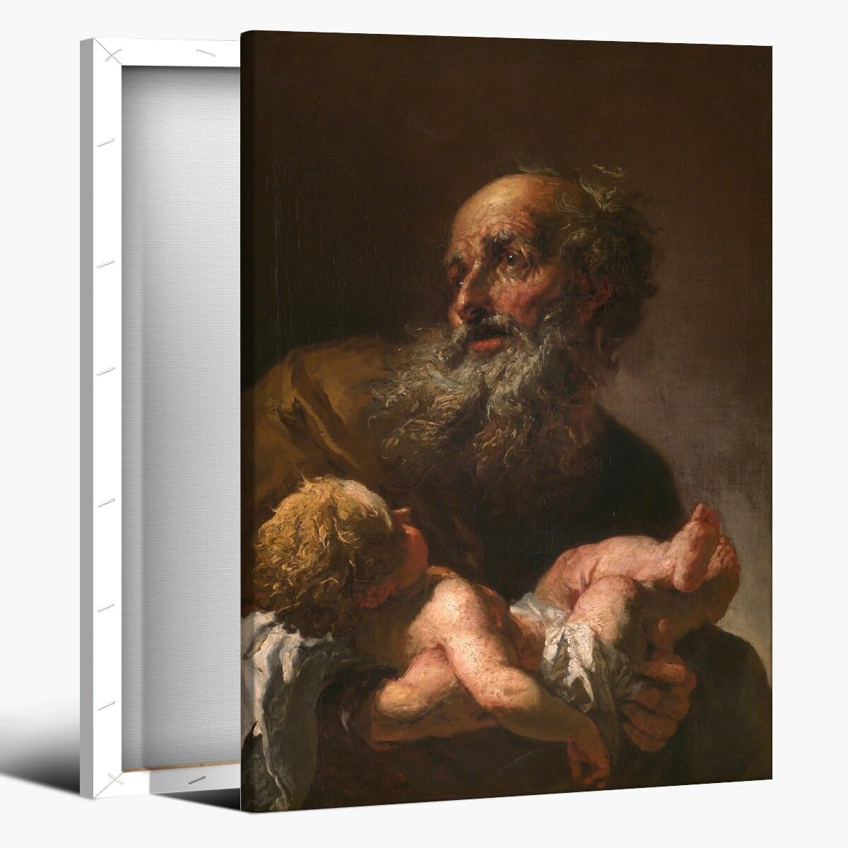 Simeon with Infant Jesus Poster Vintage Religious Wall Art