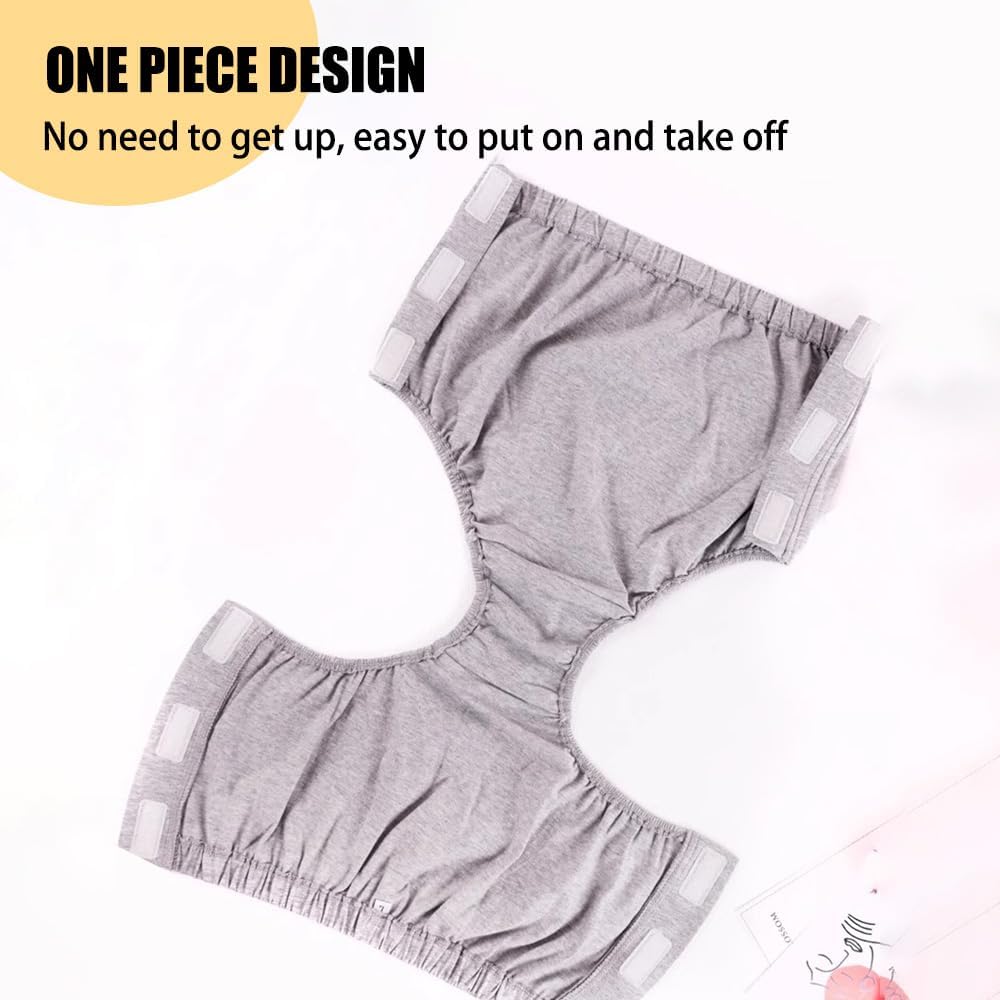 3 Pack Cotton Post Surgery Underwear for Women, Disabled Adaptive, Tear Away Briefs, Reusable Incontinence Underpants - Image 4