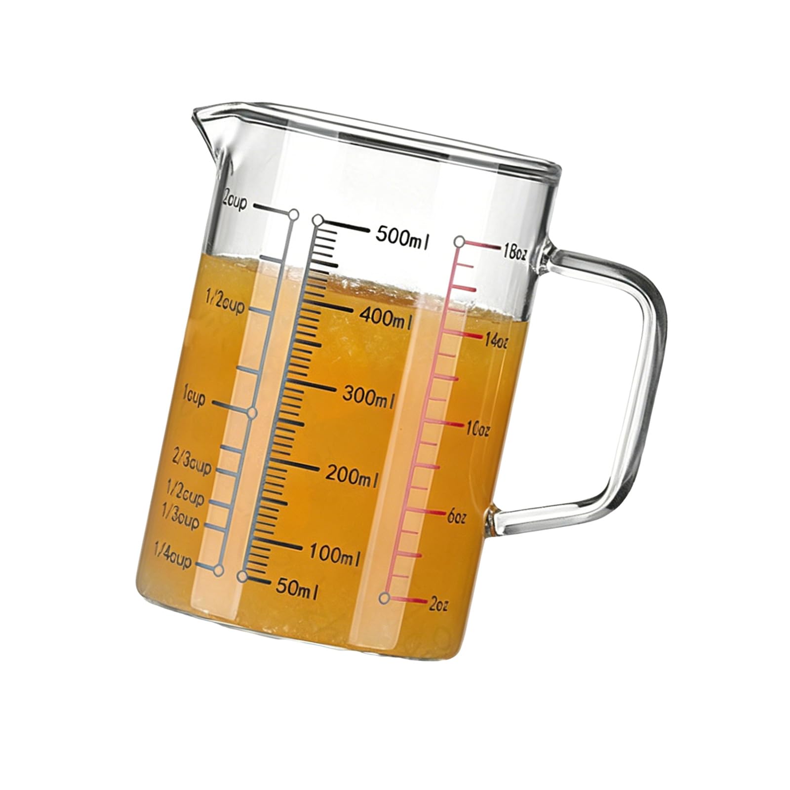 MALSSE Sturdy Glass Measuring Cup Multiple Capacity Home Baking Essential Equipments for Kitchen Use Sturdy Glass Measuring Cup Multiple Capacity Home Baking Essential for Use