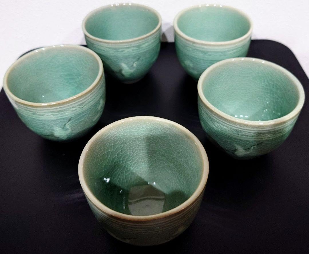 Amazon.co.jp: 池順鐸 湯呑5客 木箱付 : Home & Kitchen