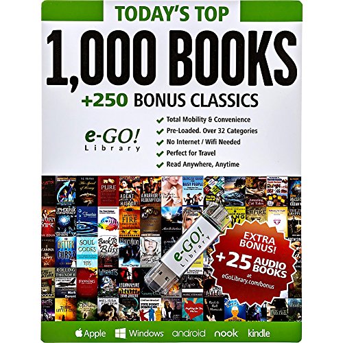e-GO! Library Today's Top 1000 Books with 250 Bonus Classics, Green