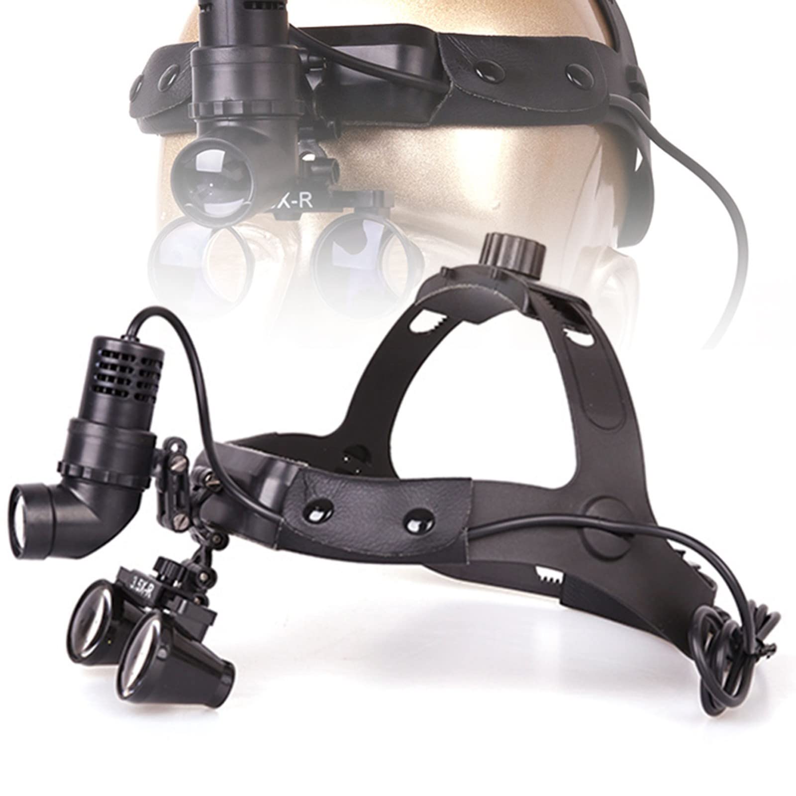 Surgical Loupes Dental 2.5X 3.5X Dental Binocular Magnifier Headband with 5W with Aluminum Box,2.5,3.5X