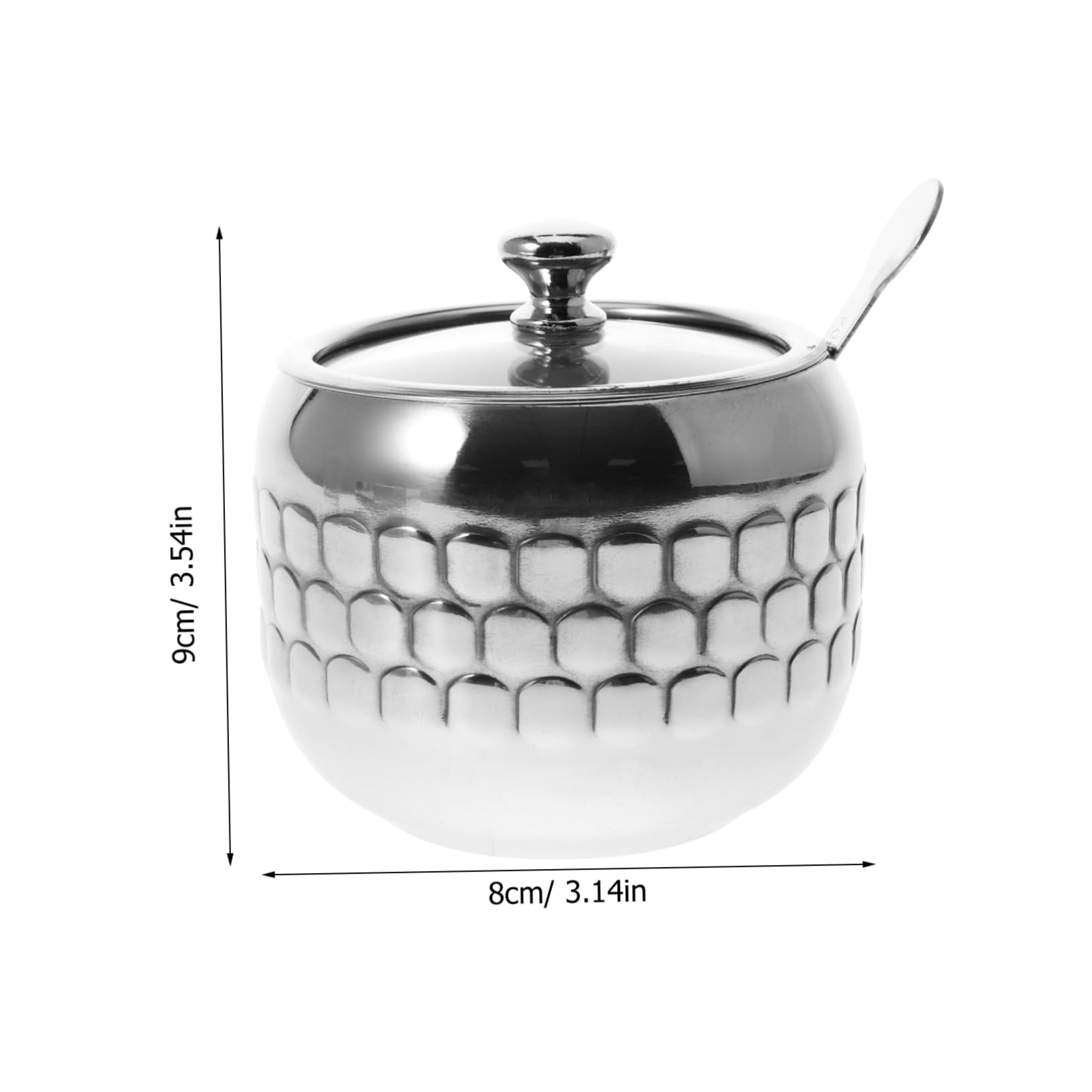 Unomor Stainless Steel Spice Jar with Lid and Spoon Reusable Condiment Containers for Salt Seasoning and Kitchen Storage for Home Organization