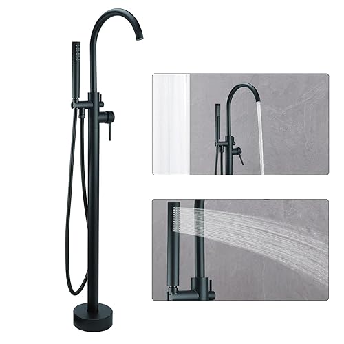 FBUKE Free Standing Tub Faucet, Floor Mount Freestanding Tub Faucets,