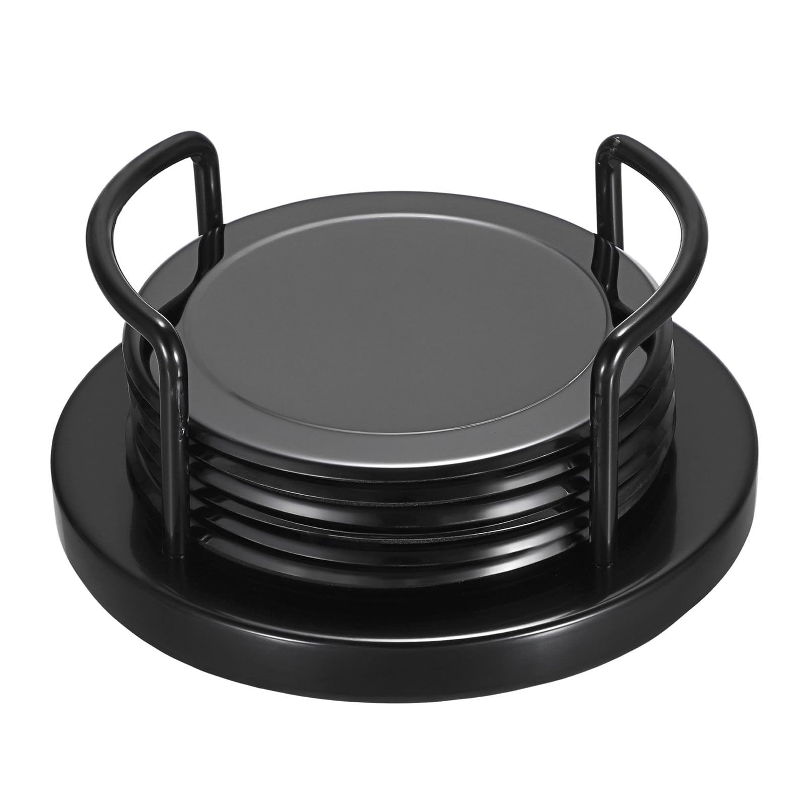 Dessous de verre en métal noir pour bar et table à manger chic, lot de 6 JUXYES