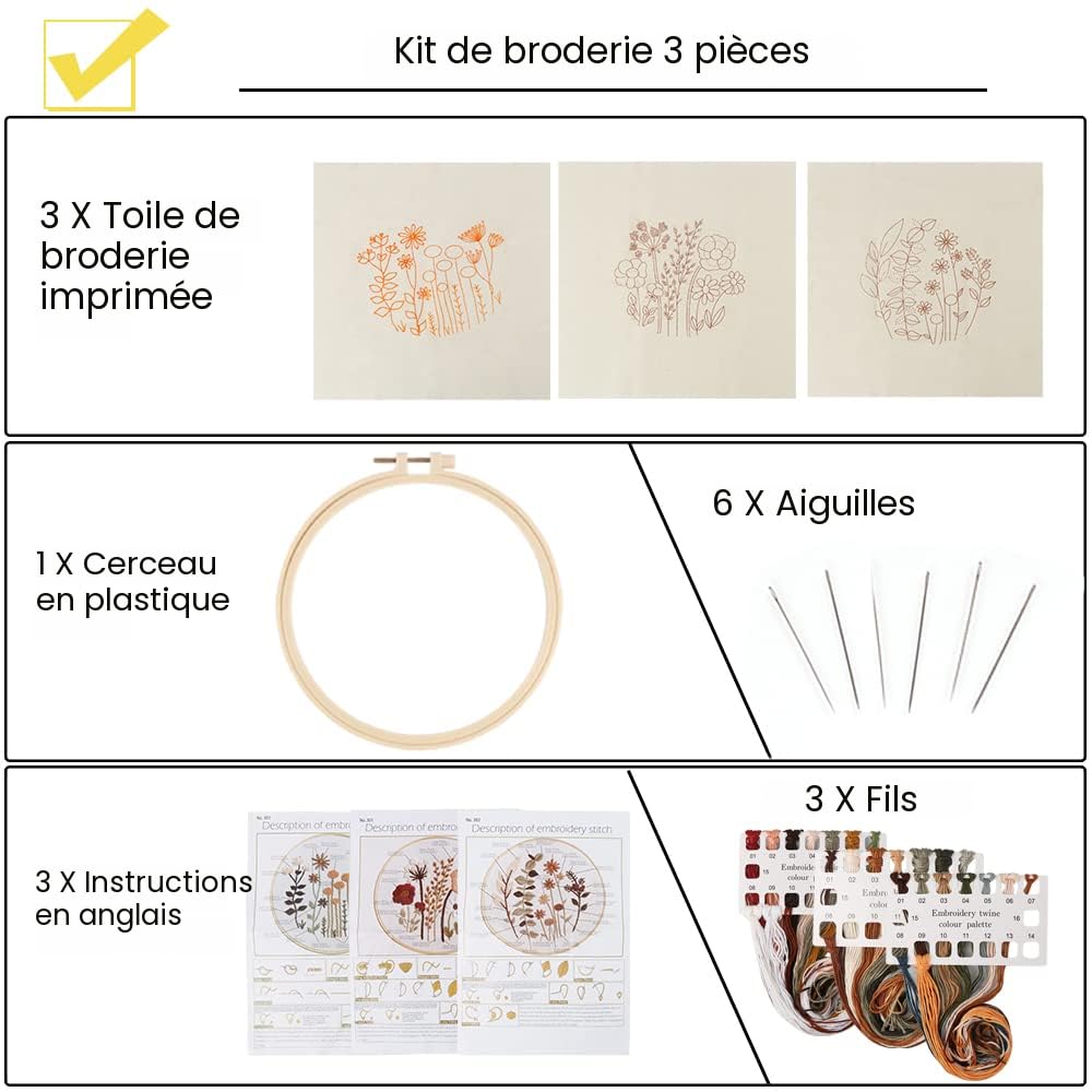 YEESAM ART Kit De Broderie Au Point De Croix Avancé - Martin-pêcheur