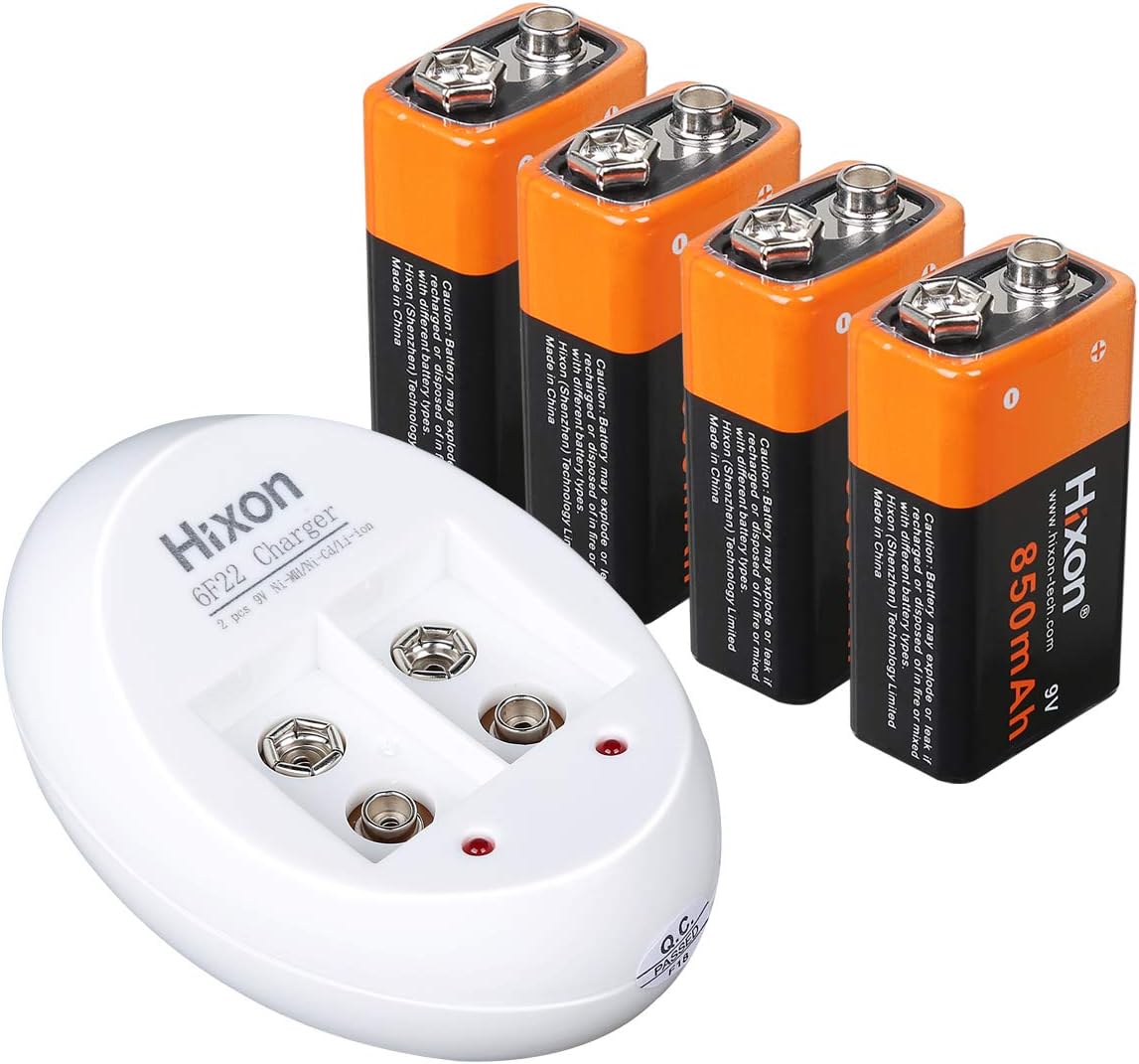 Hixon 850mAh 9V Battery Rechargeable, Liion Rechargeable