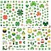 Fancy Land 400 St.Patrick's Day Stickers Shamrock Stickers for Kids 8 Sheets Party Decoration