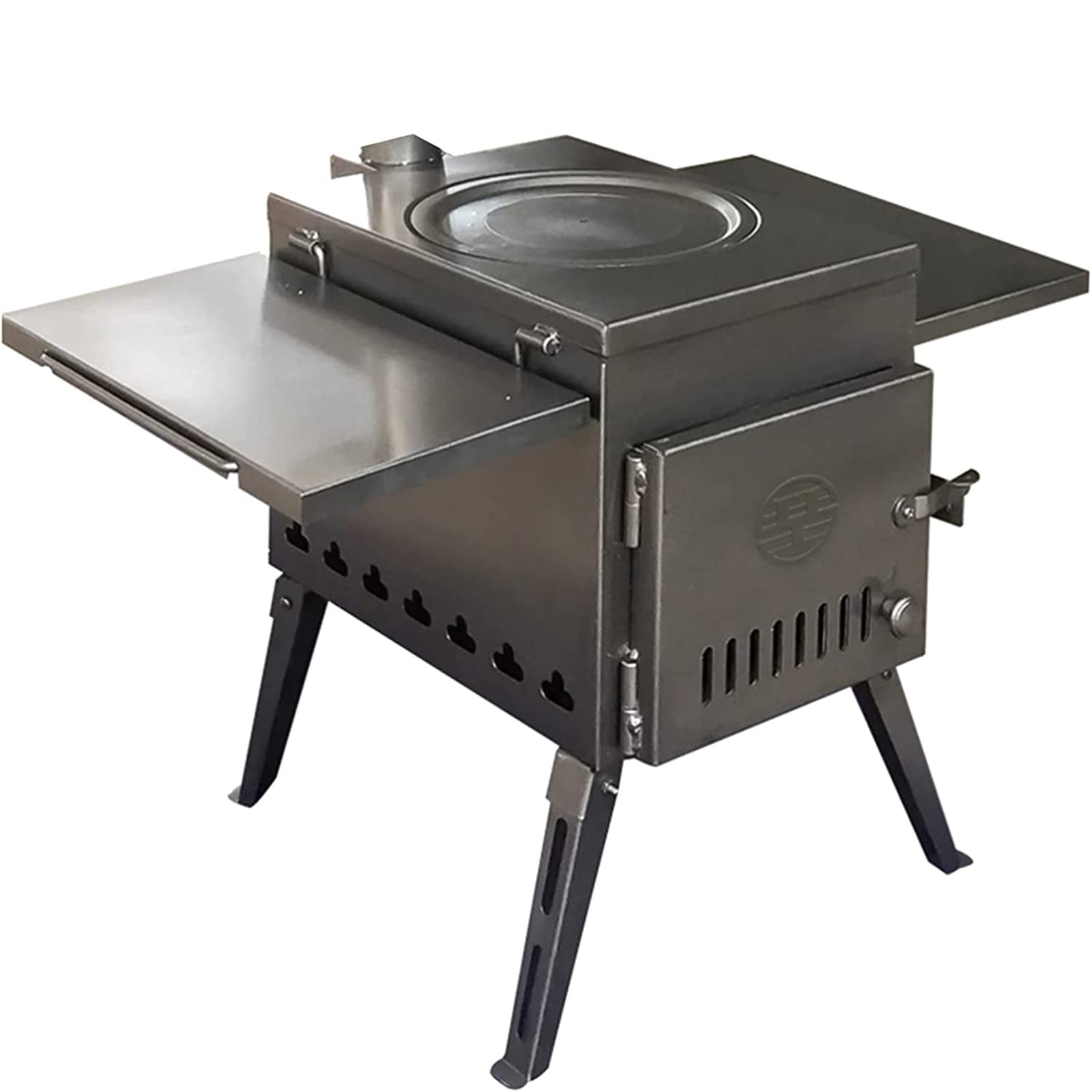 Steel Tent Stove, Portable Indoor Outdoor Camping Firewood Stove, Can Reach High Temperatures Quickly and Act As a Heater, Using Natural Fuels, For Cooking, Camping, Etc