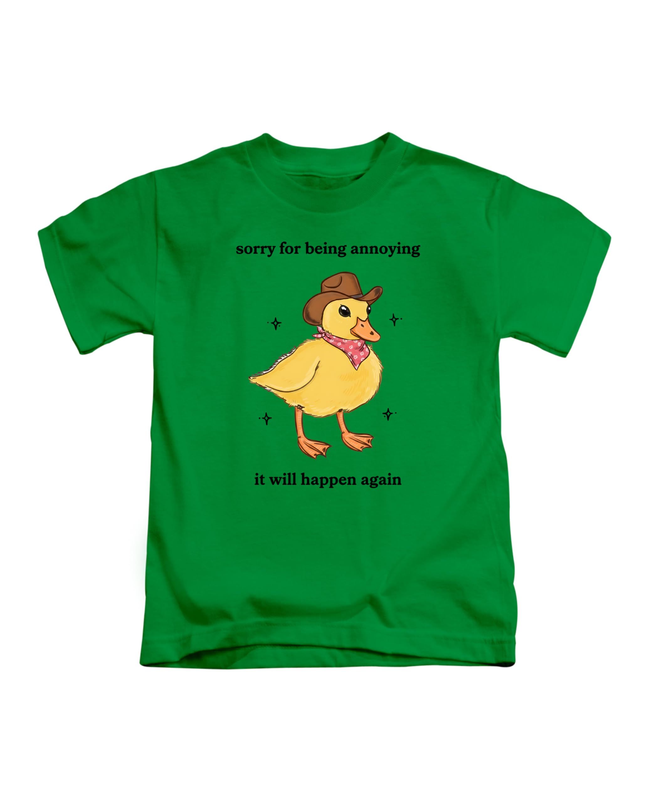 Taylor Brown Unisex Irish Green Sorry For Being Annoying It Will Happen Again, Silly Duck Joke Pun Cute Animal Tee T-Shirt Funny T Shirt Top